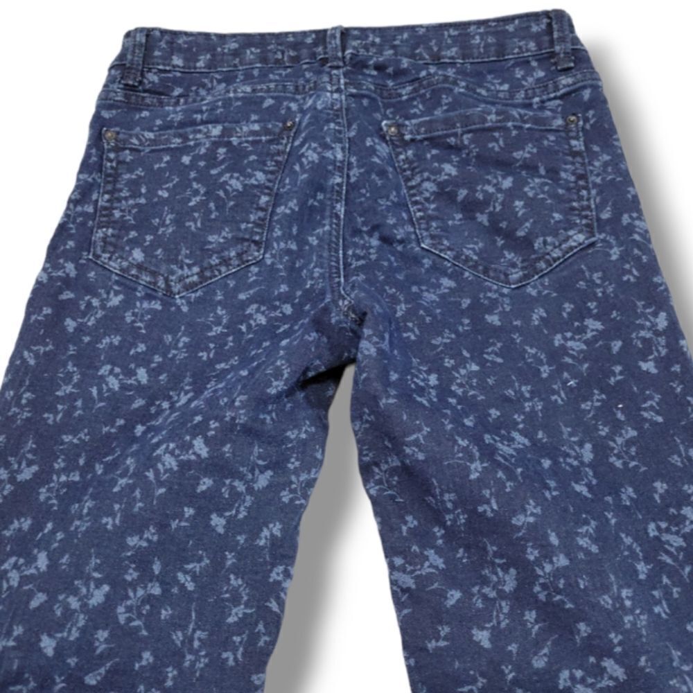 Zara Jeans Size 4 27x27.5 Womens Zara Slim Fit Jeans Stretch Skinny Jeans Floral - Picture 4 of 6